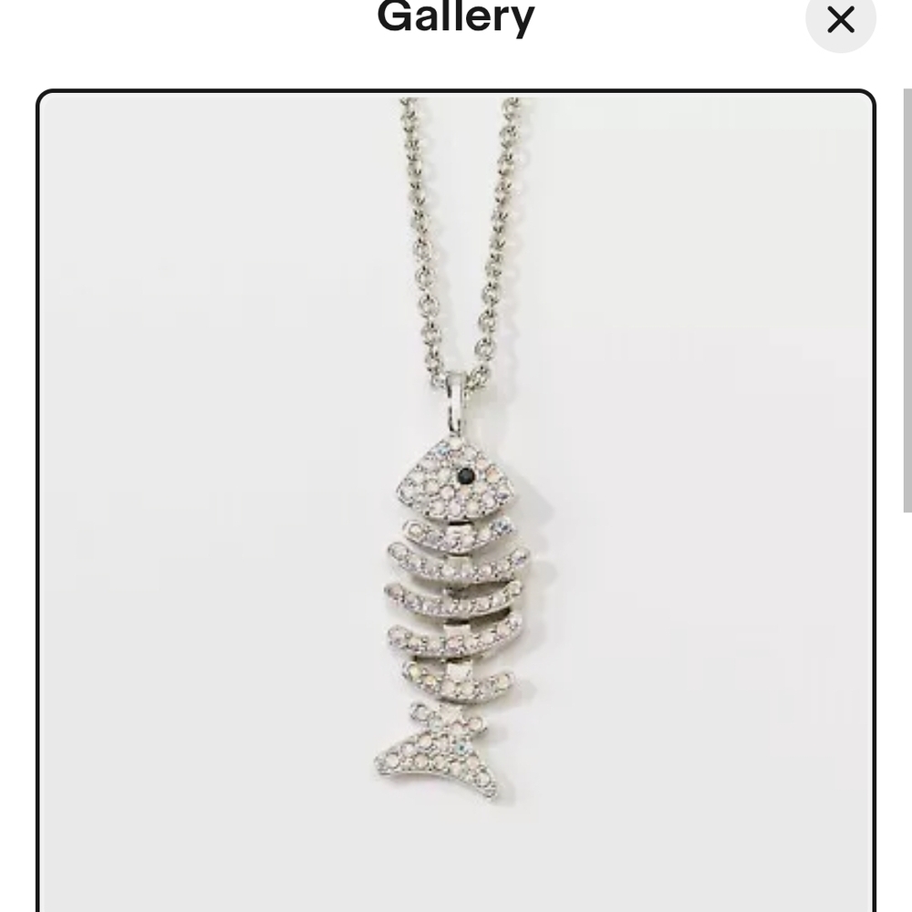 Swarovski Silver Fish Necklace